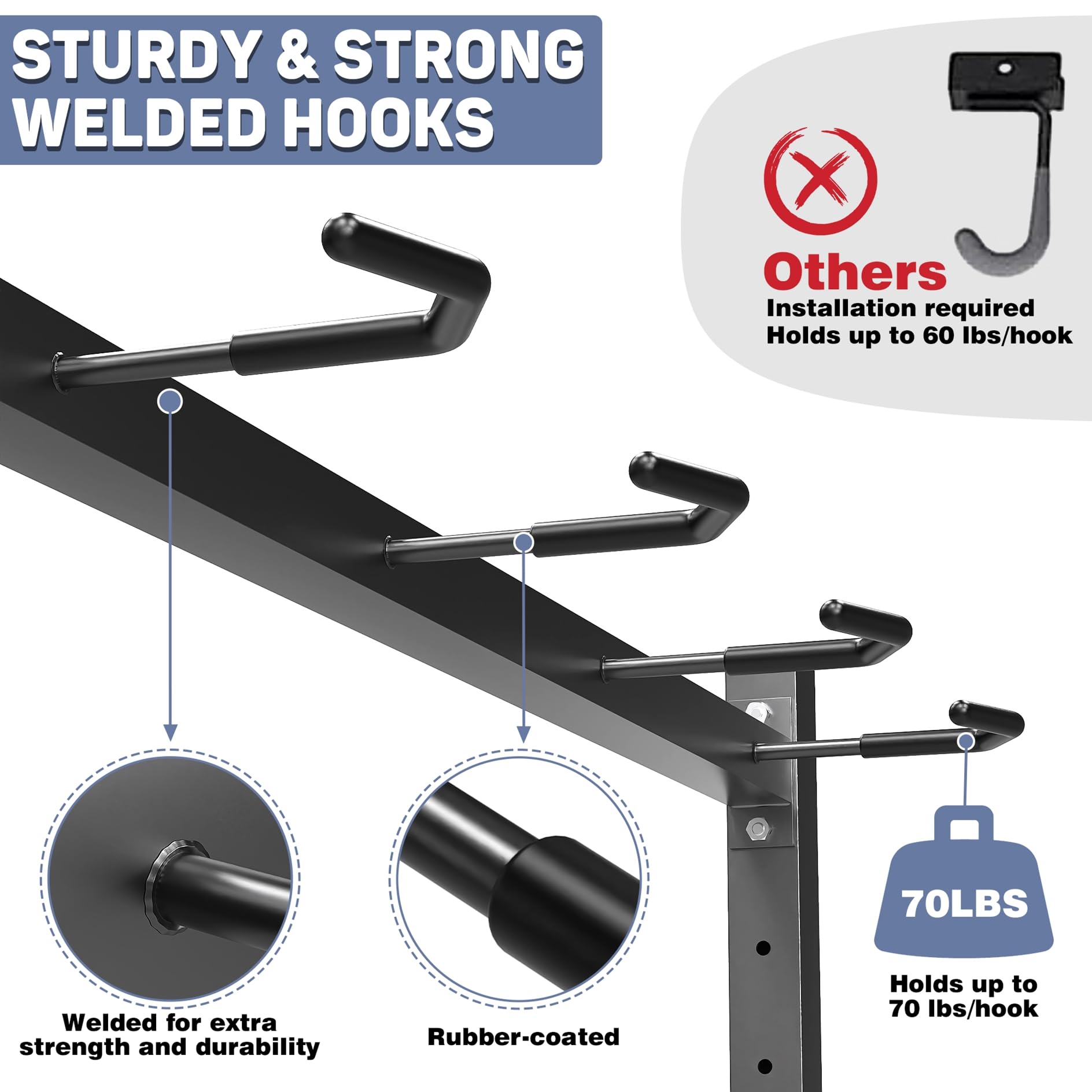Amazon.com: WALMANN Freestanding Bike Stand for Garage, 4 Bikes
